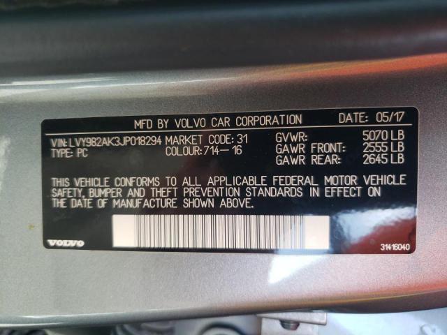 2018 VOLVO S90 T5 MOM LVY982AK3JP018294