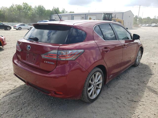 LEXUS CT 200 2011 RED Photo 4