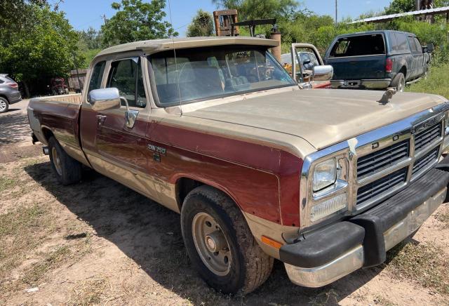Salvage trucks for sale at Mercedes, TX auction: 1992 Dodge D-SERIES D