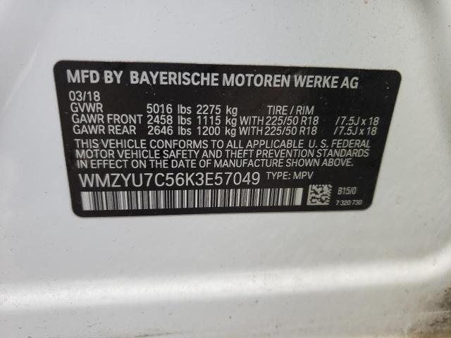 2019 MINI COOPER S E WMZYU7C56K3E57049