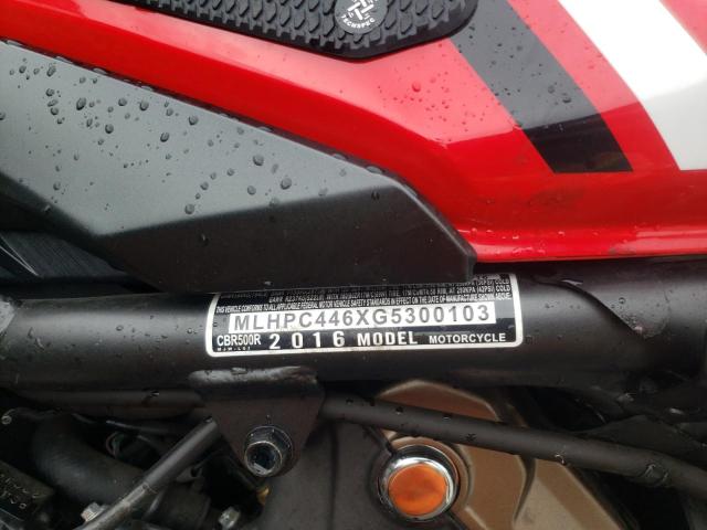 2016 HONDA CBR500 R MLHPC446XG5300103