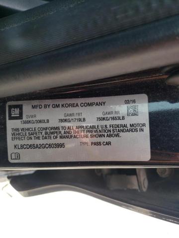 2016 CHEVROLET SPARK KL8CD6SA2GC603995