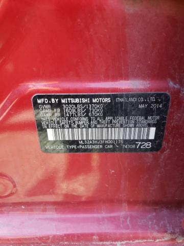 2015 MITSUBISHI MIRAGE DE ML32A3HJ3FH001175