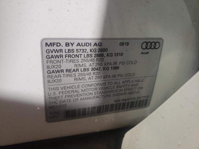 2020 AUDI SQ5 PREMIU WA1B4AFY2L2017319