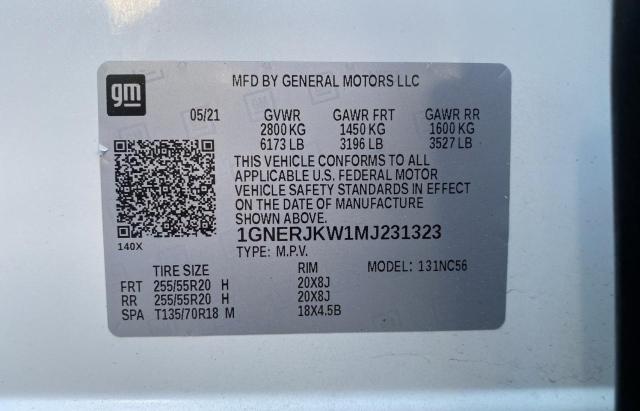 2021 CHEVROLET TRAVERSE R 1GNERJKW1MJ231323
