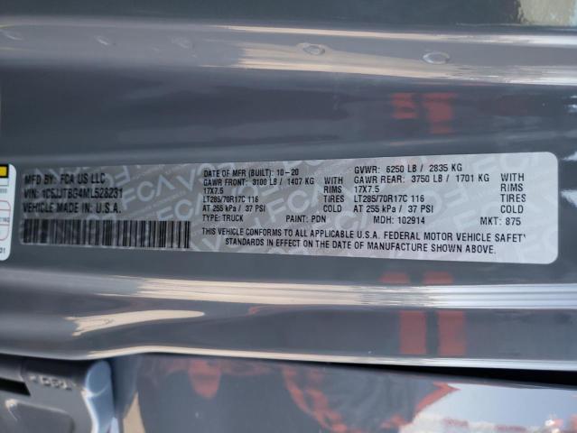 1C6JJTBG4ML528231 Jeep Gladiator Rubicon