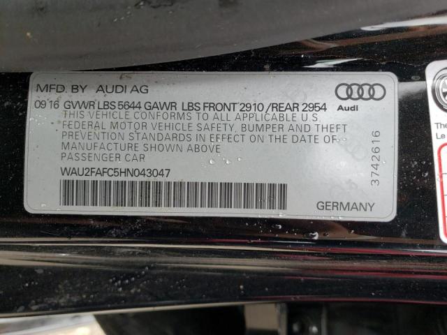 2017 AUDI S7 PRESTIG WAU2FAFC5HN043047
