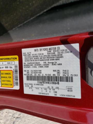 2019 FORD MUSTANG 1FA6P8TH4K5180648