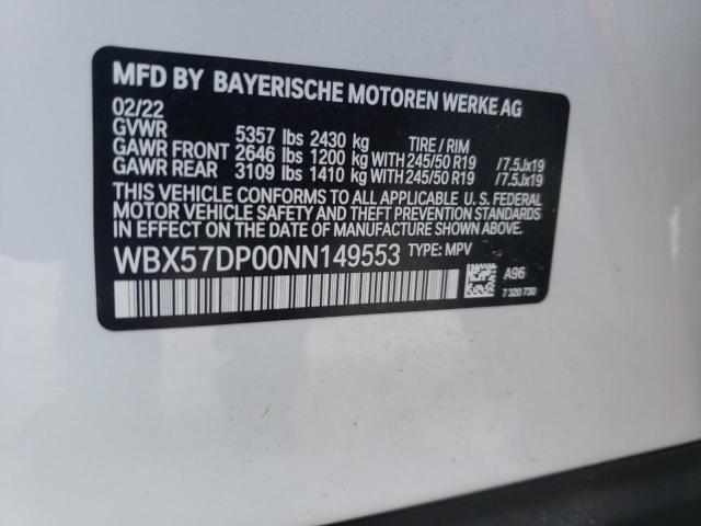 2022 BMW X3 XDRIVE3 - WBX57DP00NN149553