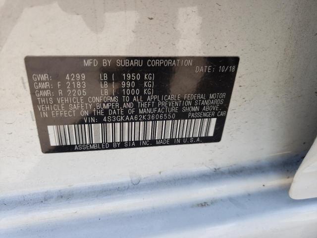 2019 SUBARU IMPREZA - 4S3GKAA62K3606550