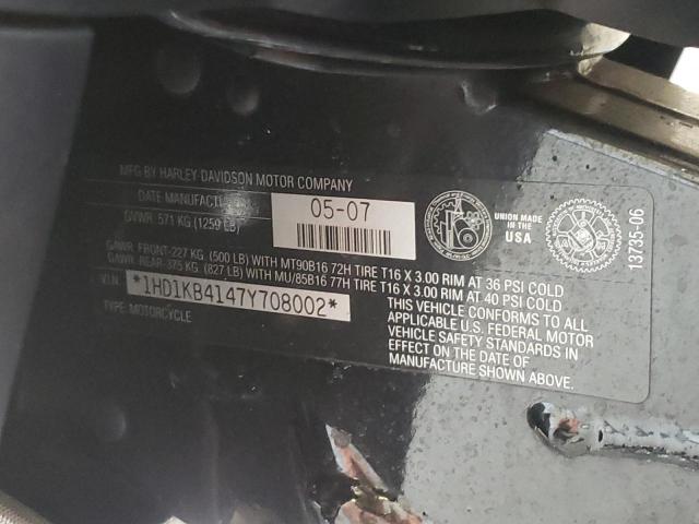 2007 HARLEY-DAVIDSON FLHX 1HD1KB4147Y708002
