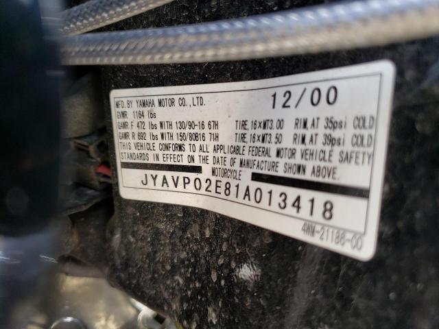 2001 YAMAHA XV1600 AL JYAVP02E81A013418