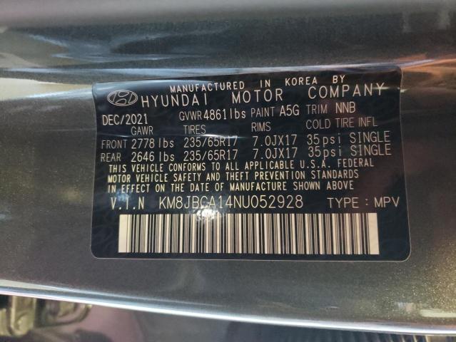 2022 HYUNDAI TUCSON BLU KM8JBCA14NU052928