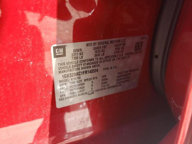 2015 GMC YUKON SLE 1GKS2AKC1FR140504