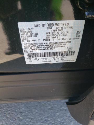 2022 FORD EXPLORER T 1FMSK8JH3NGB08127