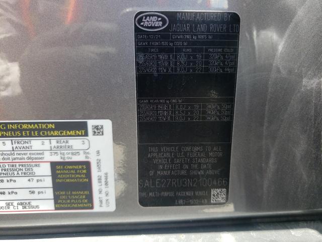 2022 LAND ROVER DEFENDER 1 SALE27RU3N2100466