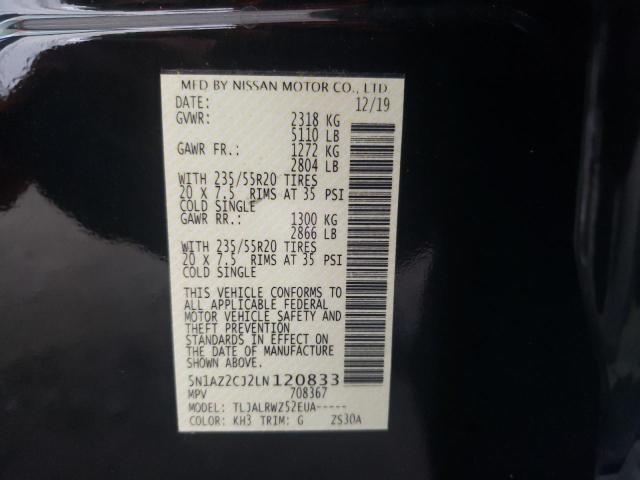 2020 NISSAN MURANO SL 5N1AZ2CJ2LN120833