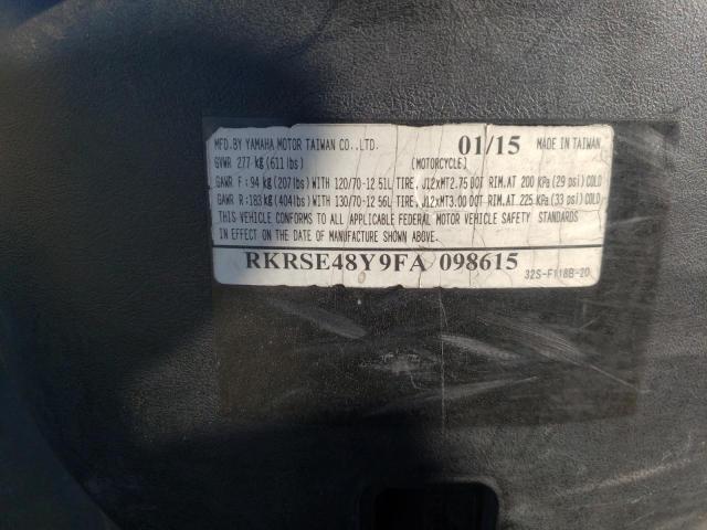 2015 YAMAHA YW125 RKRSE48Y9FA098615