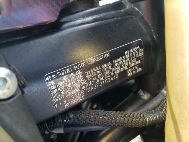 2015 SUZUKI GSX-S750 JS1GR7NA2F2102440