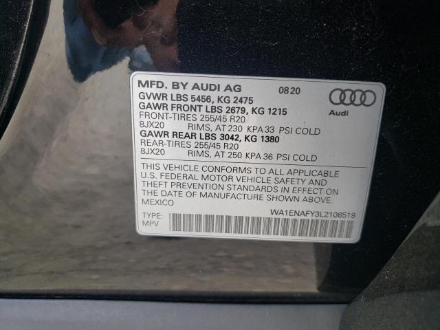 2020 AUDI Q5 TITANIU WA1ENAFY3L2106519