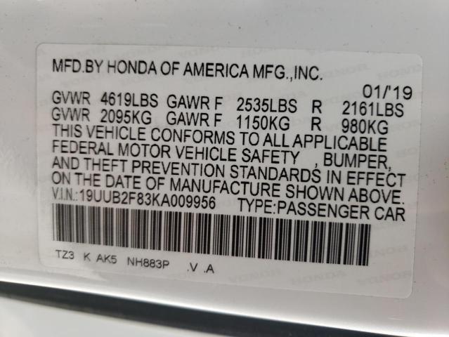 2019 ACURA TLX ADVANC 19UUB2F83KA009956