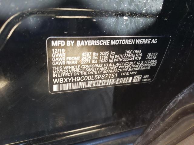 2020 BMW X2 SDRIVE2 WBXYH9C00L5P87151
