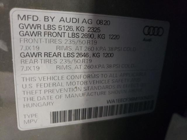 2021 AUDI Q3 WA1EECF36M1009225
