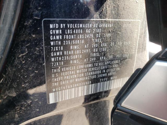 2017 VOLKSWAGEN TIGUAN SPO WVGTV7AX3HK025909