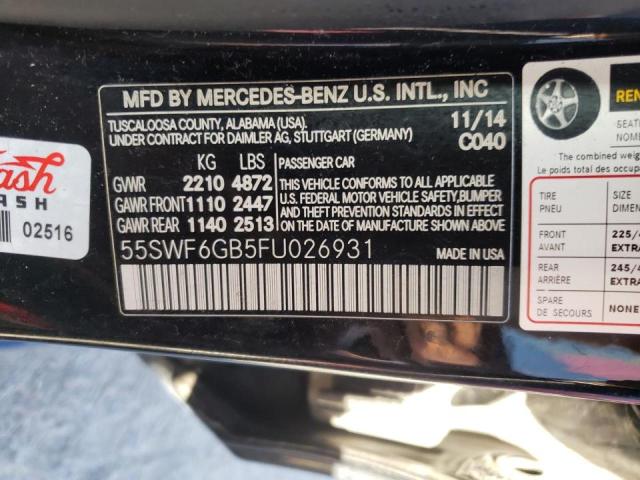 2015 MERCEDES-BENZ C 400 4MAT 55SWF6GB5FU026931