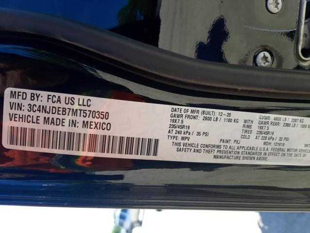 2021 JEEP COMPASS 80 3C4NJDEB7MT570350