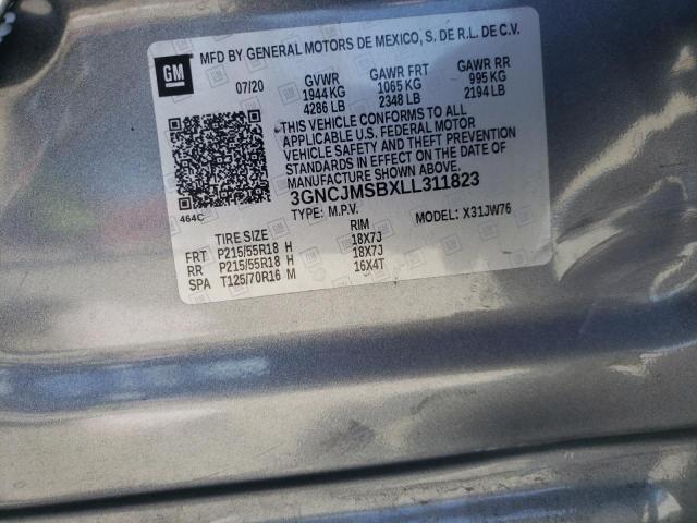 2020 CHEVROLET TRAX PREMI 3GNCJMSBXLL311823