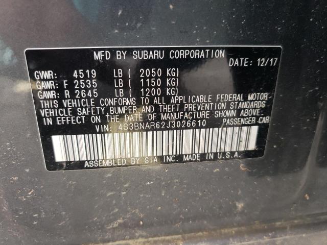 2018 SUBARU LEGACY SPO 4S3BNAR62J3026610
