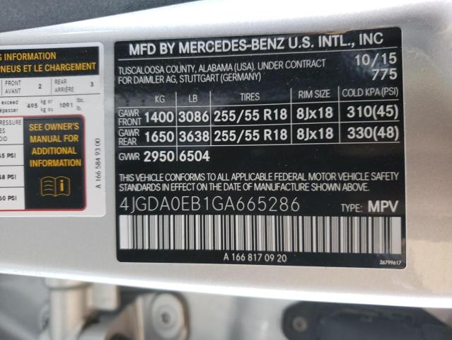 2016 MERCEDES-BENZ GLE 300D 4 4JGDA0EB1GA665286
