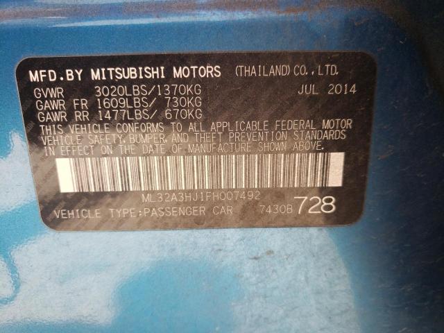2015 MITSUBISHI MIRAGE DE ML32A3HJ1FH007492