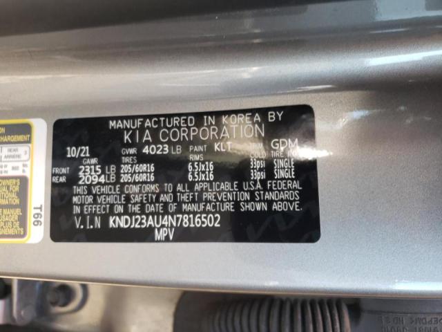 KNDJ23AU4N7816502 KIA SOUL LX