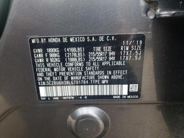 2020 HONDA HRV 3CZRU6H38LG701764