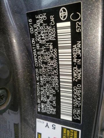 JTDKBRFU5J3597566 Toyota PRIUS