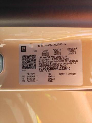 2021 GMC CANYON ELE 1GTG6CEN6M1162640