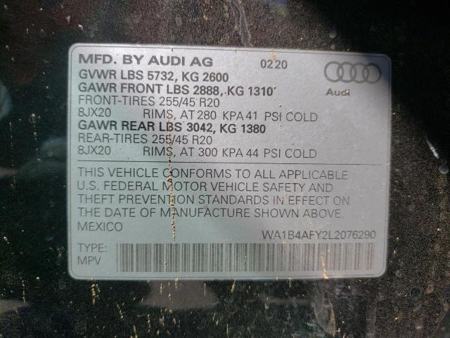 2020 AUDI SQ5 PREMIU WA1B4AFY2L2076290