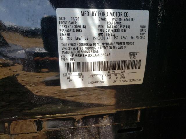 1FM5K8ABXLGC36046 FORD EXPLORER 2020