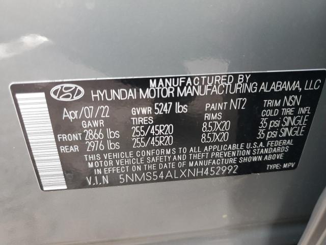 2022 HYUNDAI SANTA FE C 5NMS54ALXNH452992
