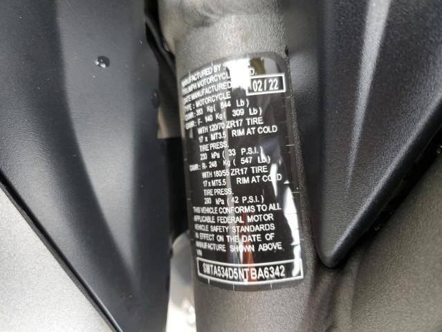 2022 TRIUMPH MOTORCYCLE STREET TRI SMTA534D5NTBA6342