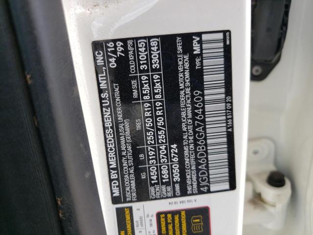 2016 MERCEDES-BENZ GLE 550E 4 4JGDA6DB6GA764609