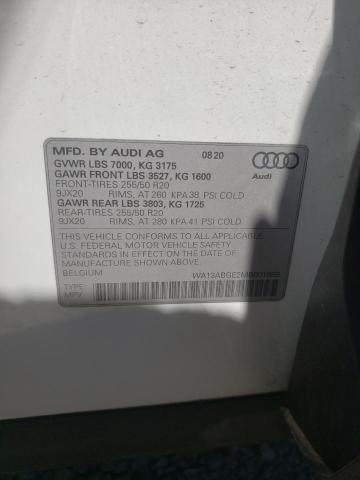 2021 AUDI E-TRON SPO WA13ABGE2MB001999