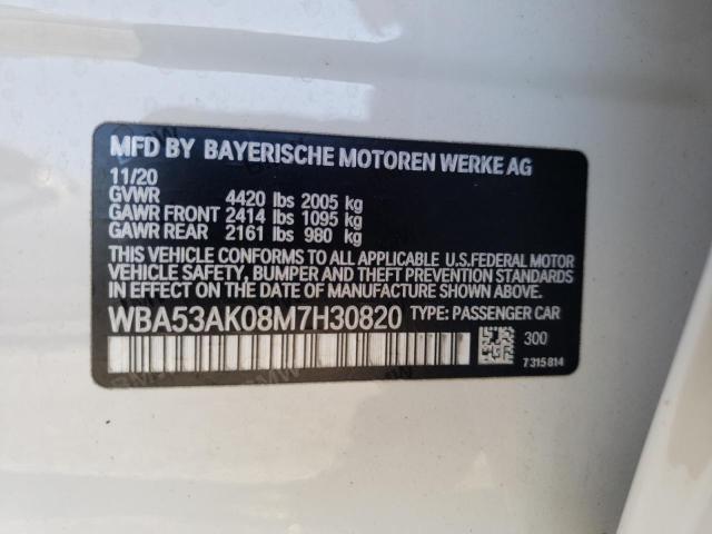 2021 BMW 228I WBA53AK08M7H30820