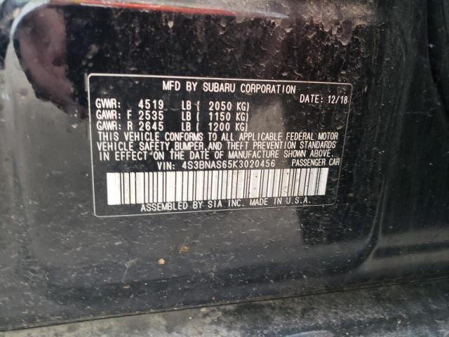 2019 SUBARU LEGACY SPO 4S3BNAS65K3020456