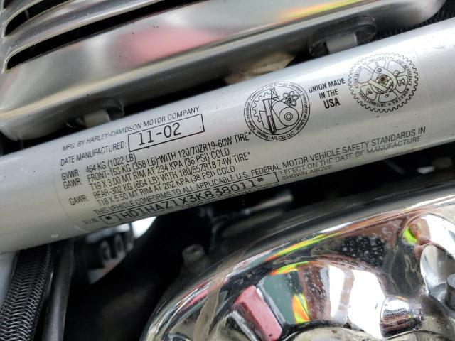 2003 HARLEY-DAVIDSON VRSCA 1HD1HAZ1X3K838011
