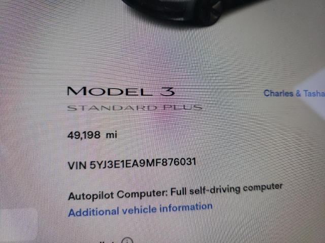 2021 Tesla Model 3 VIN: 5YJ3E1EA9MF876031 Lot: 59251302