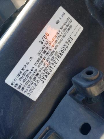 2006 YAMAHA YZFR6 L JYARJ12E76A003723