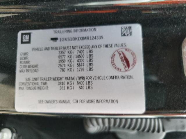 2021 GMC YUKON 1GKS1BKD3MR124335